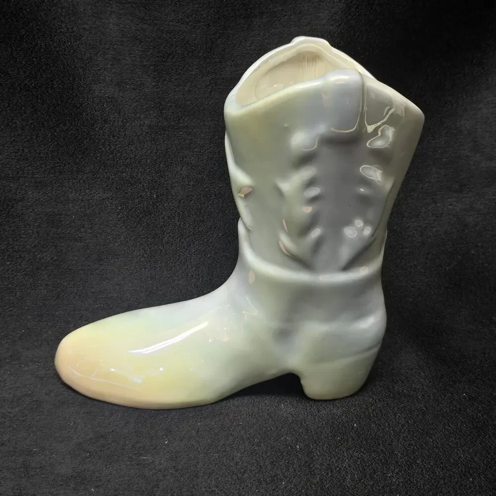 Iridescent Cowgirl Boot Scented Candle Apple Blossom Lilac & Jasmine 6.2 oz